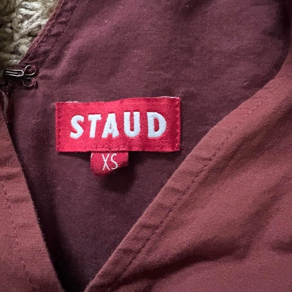 STAUD Burgundy Mini Dress - Picture 3 of 4